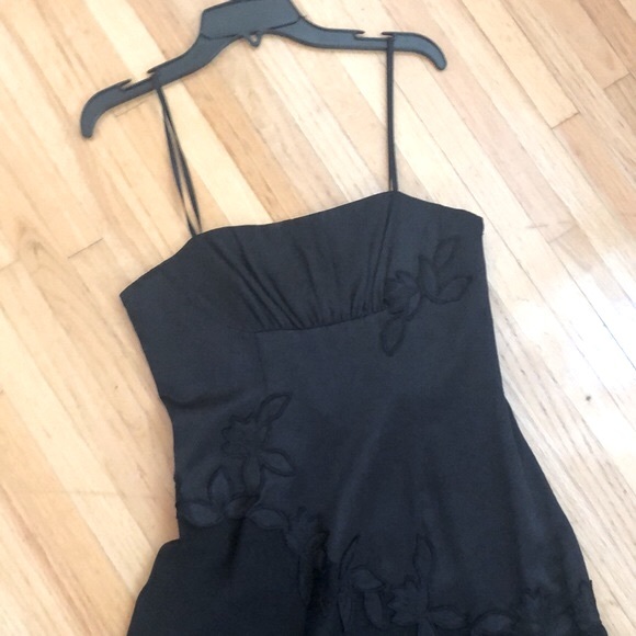 BCBG Silk Black Sexy Leg Slit XS Dress - Picture 4 of 12